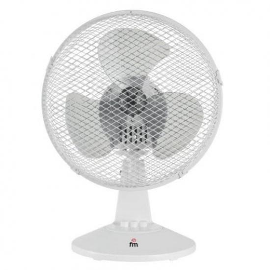 Ventilador de sobremesa FM SB123, 23 cm, 3A, 25W, blanco